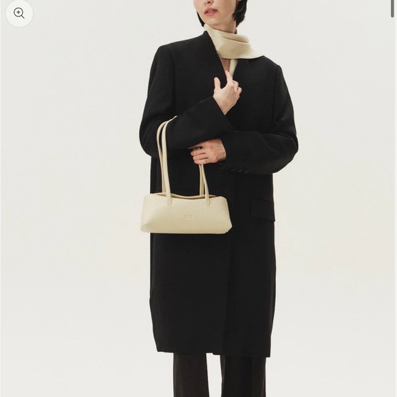 Freja east west mini Chrystie shoulder bag in oat color - Picture 1 of 7